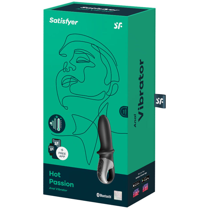 Estimulador Anal Usb Vibração Satisfyer Hot Passion Preto Controlo Remoto App