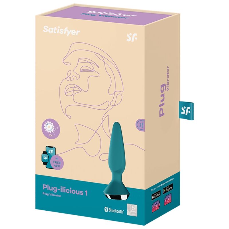 Estimulador Anal Usb Vibração Satisfyer Plug Ilicious 1 Marinho Controlo Remoto App