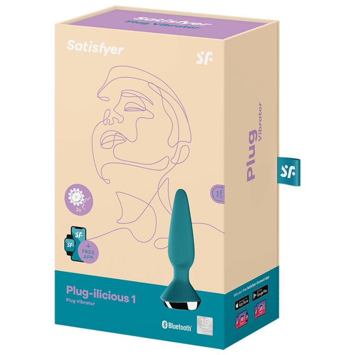 Estimulador Anal Usb Vibração Satisfyer Plug Ilicious 1 Marinho Controlo Remoto App