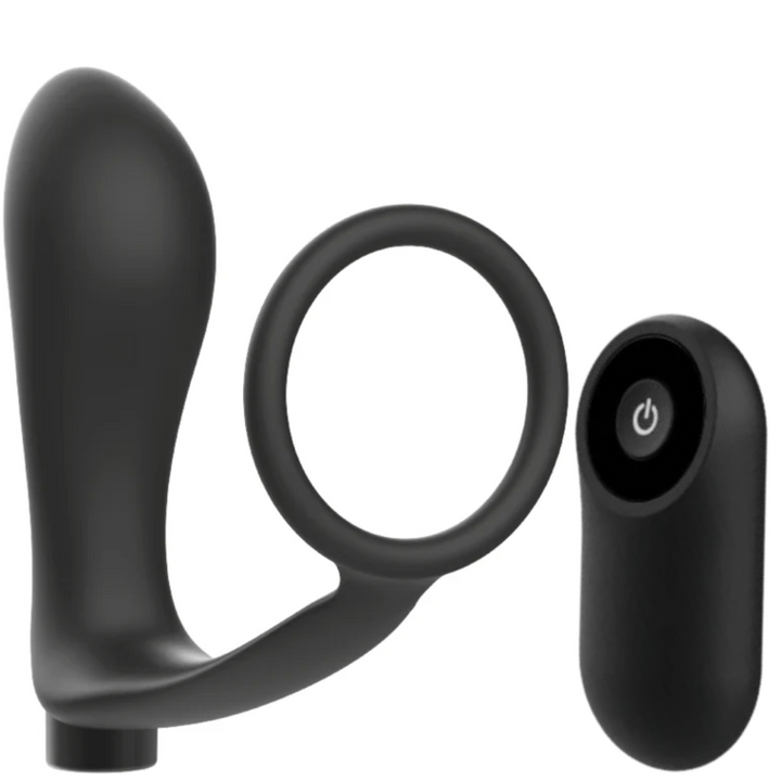 Estimulador Anal Usb Vibração e Anel Peniano Addicted Cirus Controlo Remoto