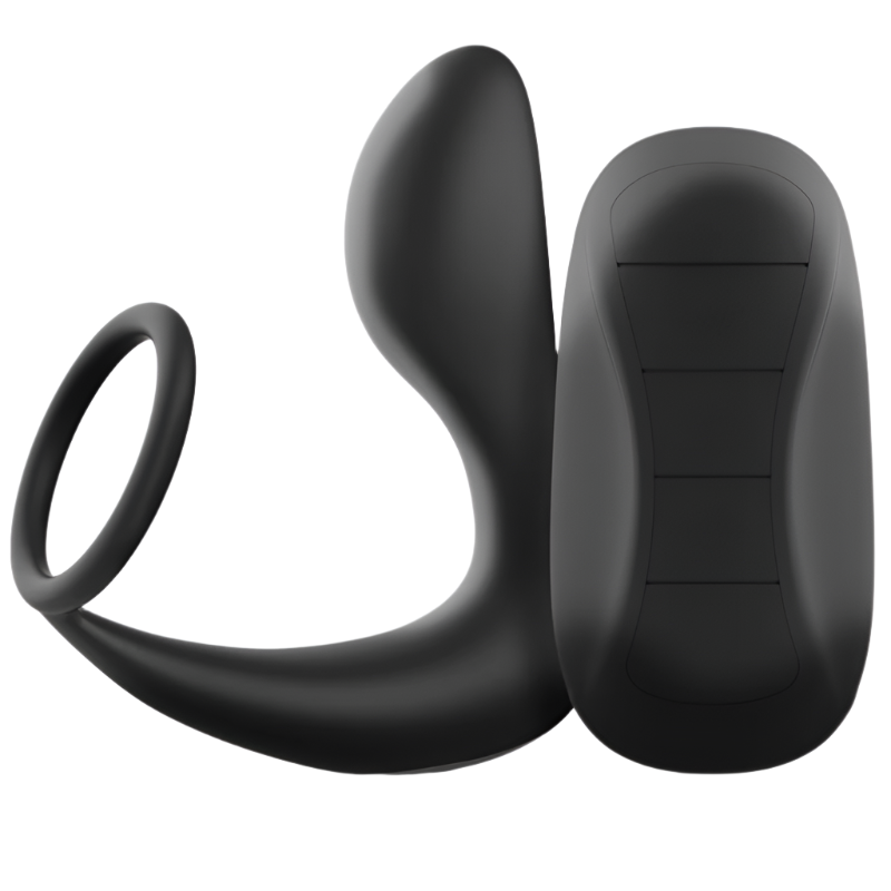 Estimulador Anal Usb Vibração e Anel Peniano Black&Silver Controlo Remoto