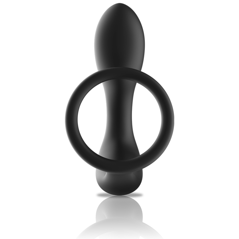 Estimulador Anal Usb Vibração e Anel Peniano Black&Silver Controlo Remoto