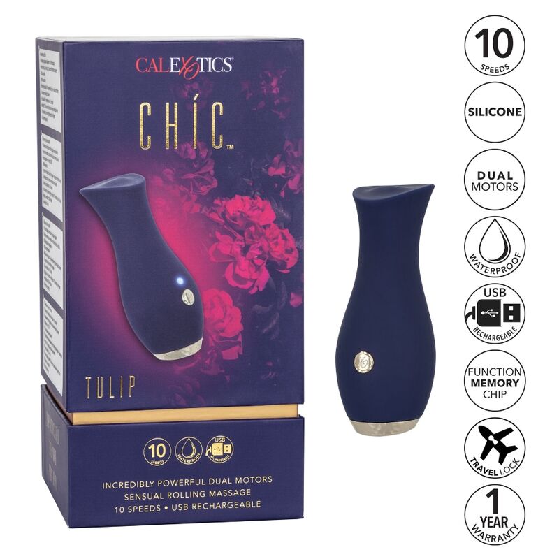 Estimulador Clitoriano Usb Movimento Calex Chic Tulip