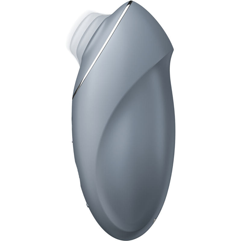 Estimulador Clitoriano Usb Movimento Pulsação Satisfyer Tap & Climax 1 Cinza
