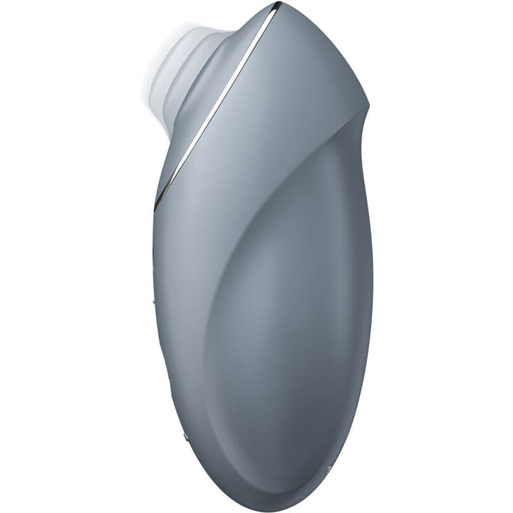 Estimulador Clitoriano Usb Movimento Pulsação Satisfyer Tap & Climax 1 Cinza