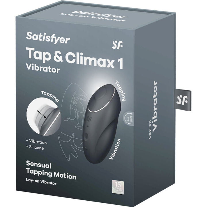 Estimulador Clitoriano Usb Movimento Pulsação Satisfyer Tap & Climax 1 Preto