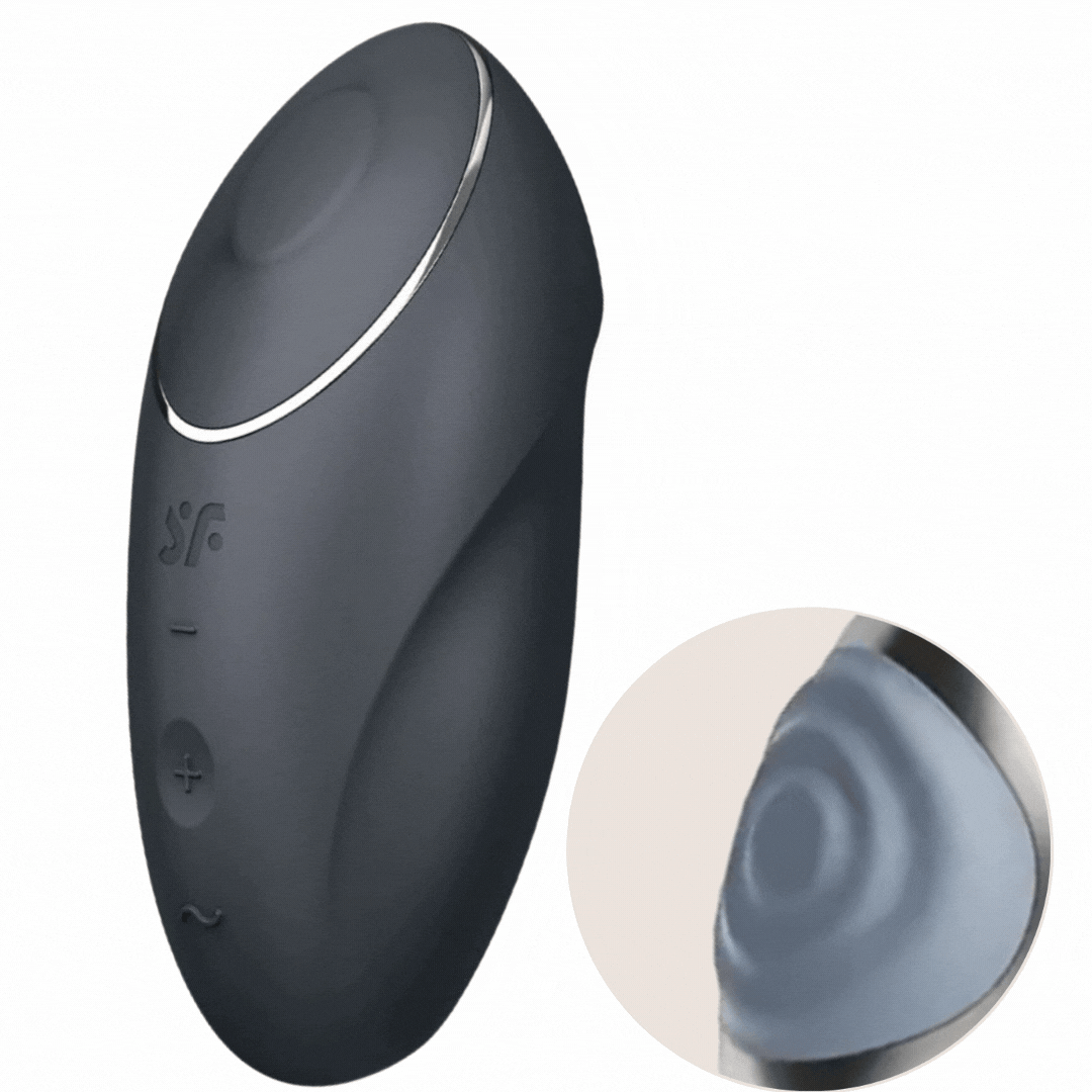 Estimulador Clitoriano Usb Movimento Pulsação Satisfyer Tap & Climax 1 Preto