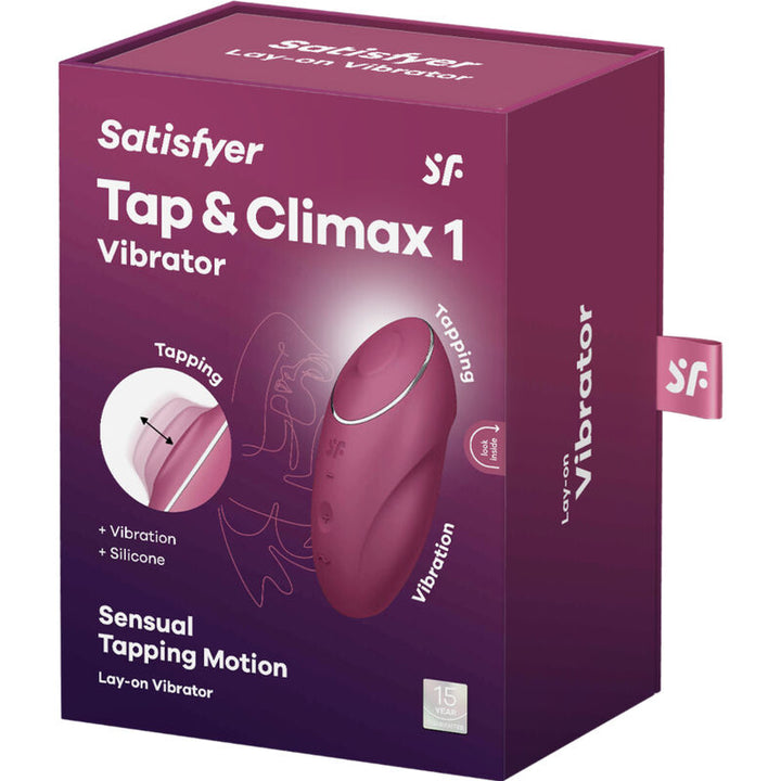Estimulador Clitoriano Usb Movimento Pulsação Satisfyer Tap & Climax 1 Vermelho