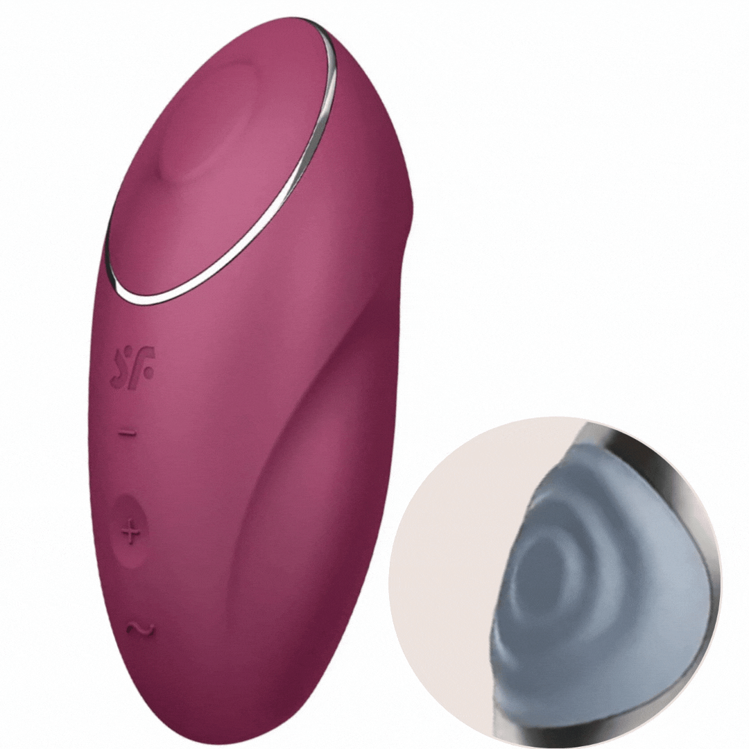 Estimulador Clitoriano Usb Movimento Pulsação Satisfyer Tap & Climax 1 Vermelho