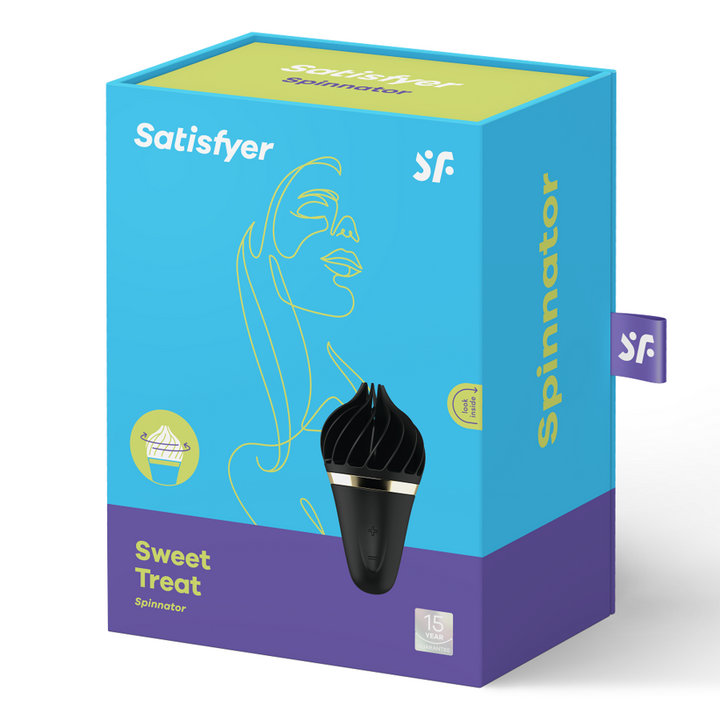 Estimulador Clitoriano Usb Movimento Rotação Satisfyer Sweet Treat Preto