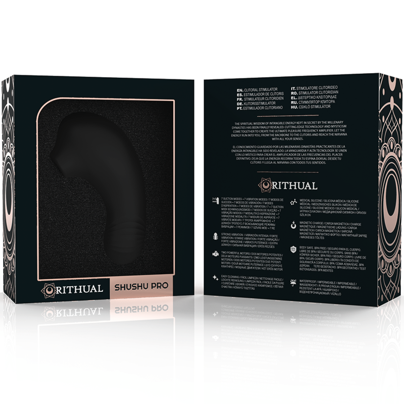 Estimulador Clitoriano Usb Sucção Rithual Shushu 2 Preto