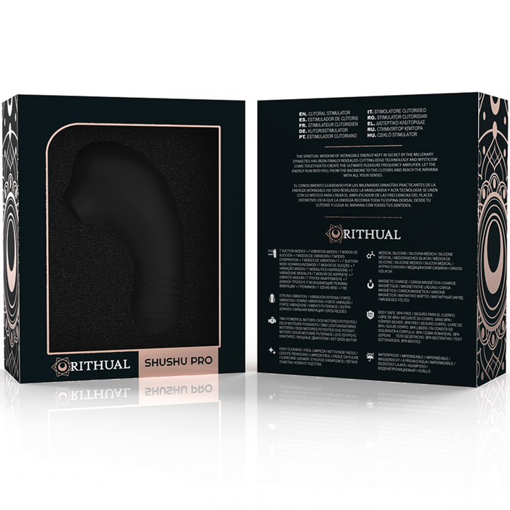 Estimulador Clitoriano Usb Sucção Rithual Shushu 2 Preto