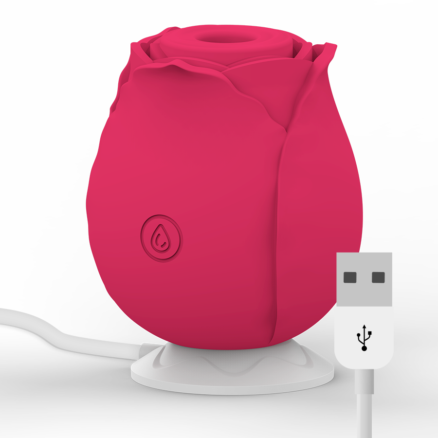 Estimulador Clitoriano Usb Sucção Rosa Mia Vermelho