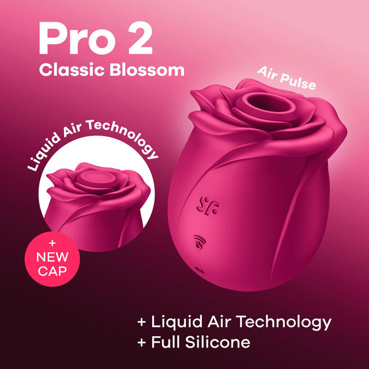 Estimulador Clitoriano Usb Sucção Rosa Satisfyer Pro 2 Blossom Classic