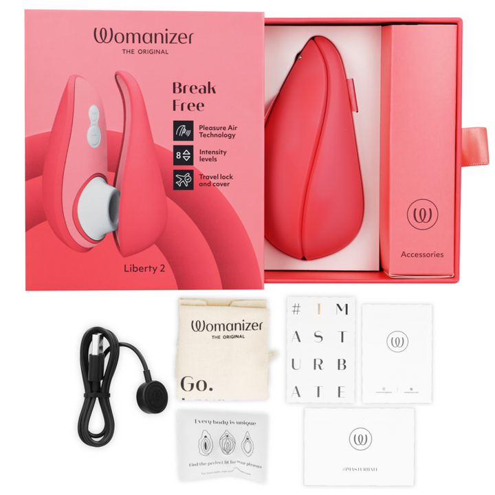 Estimulador Clitoriano Usb Sucção Womanizer Liberty 2 Rosa