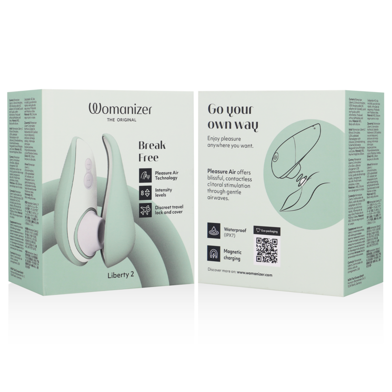 Estimulador Clitoriano Usb Sucção Womanizer Liberty 2 Verde