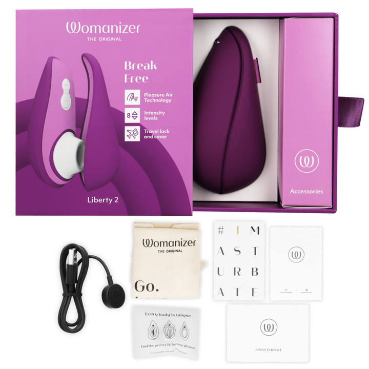 Estimulador Clitoriano Usb Sucção Womanizer Liberty 2 Violeta