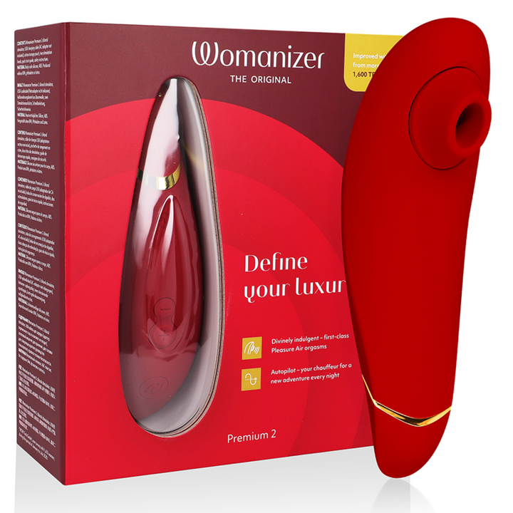 Estimulador Clitoriano Usb Sucção Womanizer Premium 2 Vermelho