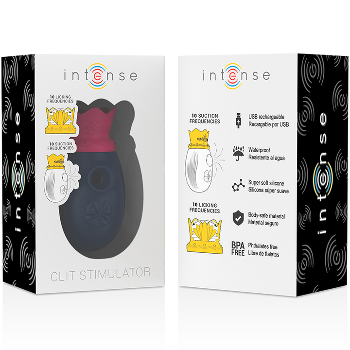 Estimulador Clitoriano Usb Sucção e Língua Intense Azul