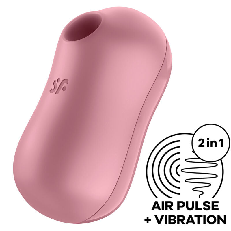 Estimulador Clitoriano Usb Sucção e Vibração Satisfyer Cotton Candy Rosa
