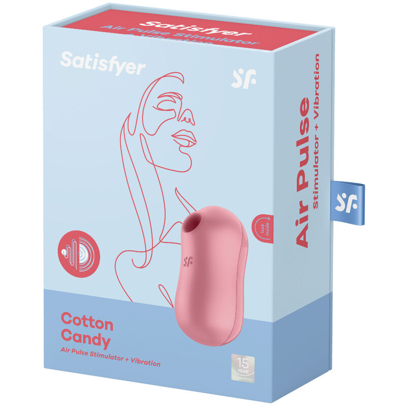 Estimulador Clitoriano Usb Sucção e Vibração Satisfyer Cotton Candy Rosa