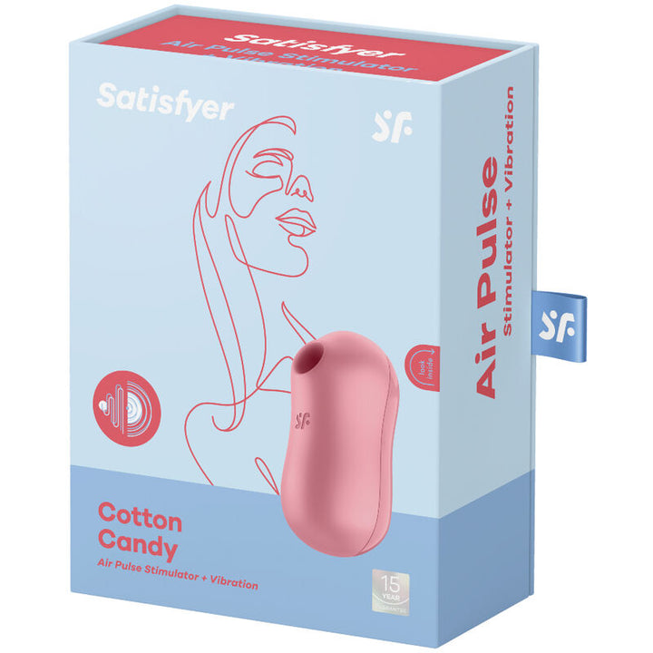 Estimulador Clitoriano Usb Sucção e Vibração Satisfyer Cotton Candy Rosa