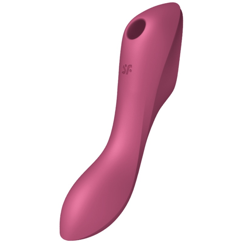 Estimulador Clitoriano Usb Sucção e Vibração Satisfyer Curvy Trinity 3 Vermelho