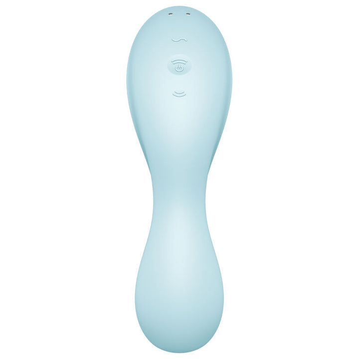 Estimulador Clitoriano Usb Sucção e Vibração Satisfyer Curvy Trinity 5+ Azul Controlo Remoto App