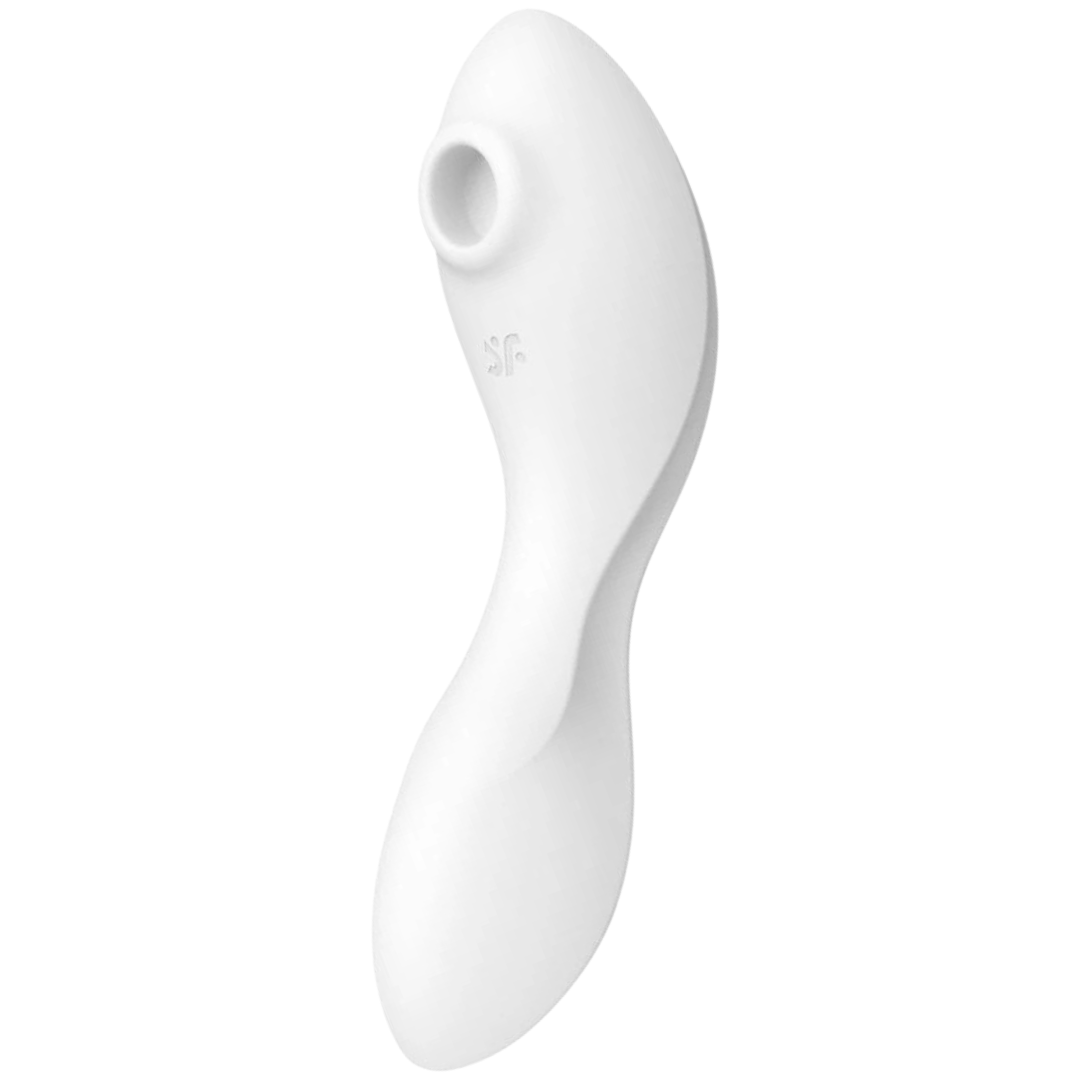 Estimulador Clitoriano Usb Sucção e Vibração Satisfyer Curvy Trinity 5+ Branco Controlo Remoto App