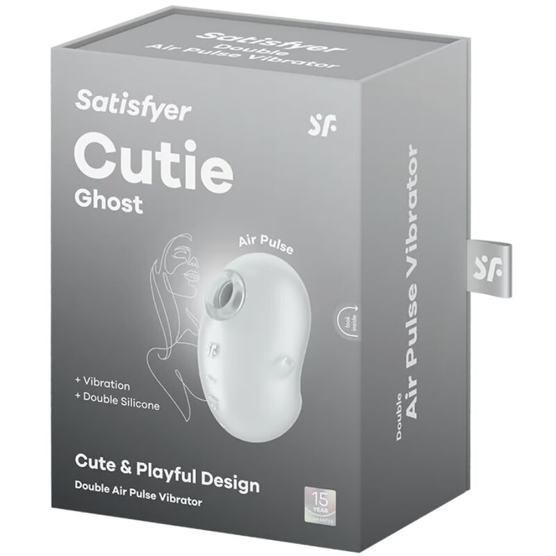 Estimulador Clitoriano Usb Sucção e Vibração Satisfyer Cutie Ghost Branco