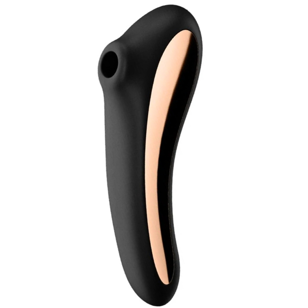 Estimulador Clitoriano Usb Sucção e Vibração Satisfyer Dual Kiss Preto