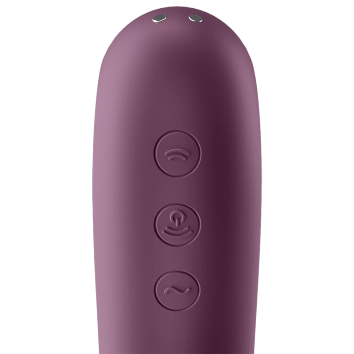 Estimulador Clitoriano Usb Sucção e Vibração Satisfyer Dual Kiss Roxo