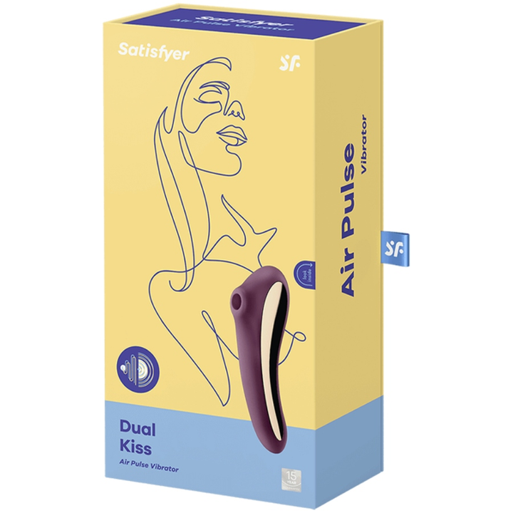 Estimulador Clitoriano Usb Sucção e Vibração Satisfyer Dual Kiss Roxo