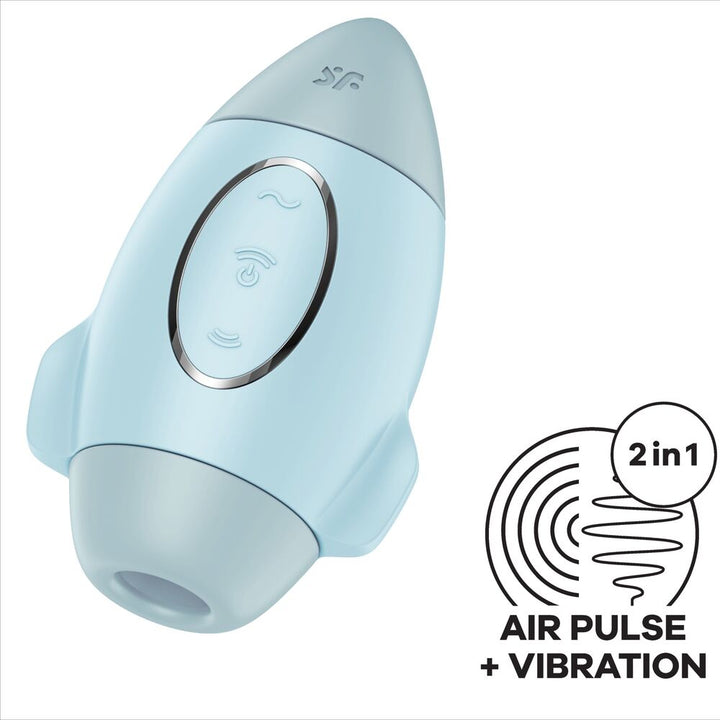 Estimulador Clitoriano Usb Sucção e Vibração Satisfyer Mission Control Azul