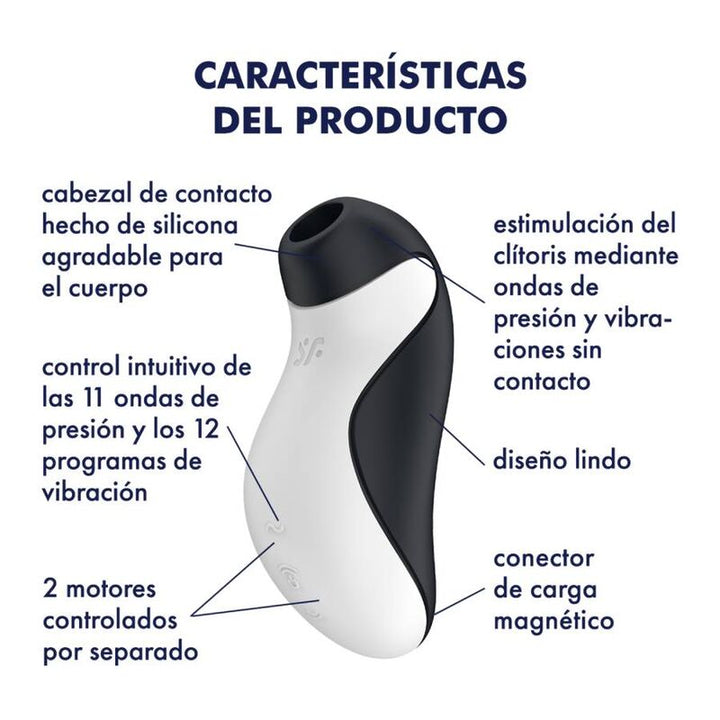 Estimulador Clitoriano Usb Sucção e Vibração Satisfyer Orca