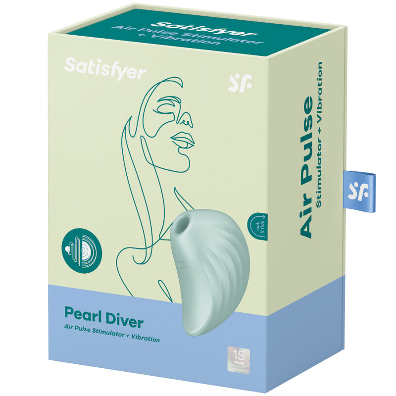 Estimulador Clitoriano Usb Sucção e Vibração Satisfyer Pearl Diver Verde