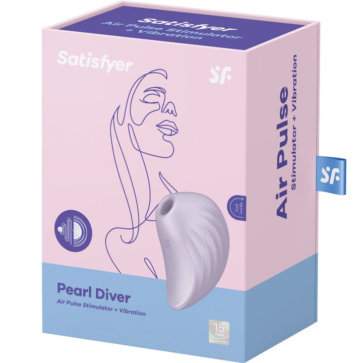 Estimulador Clitoriano Usb Sucção e Vibração Satisfyer Pearl Diver Violeta