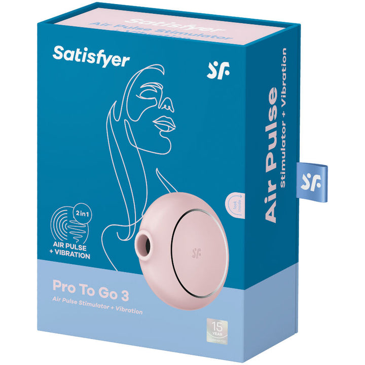 Estimulador Clitoriano Usb Sucção e Vibração Satisfyer Pro To Go 3 Rosa