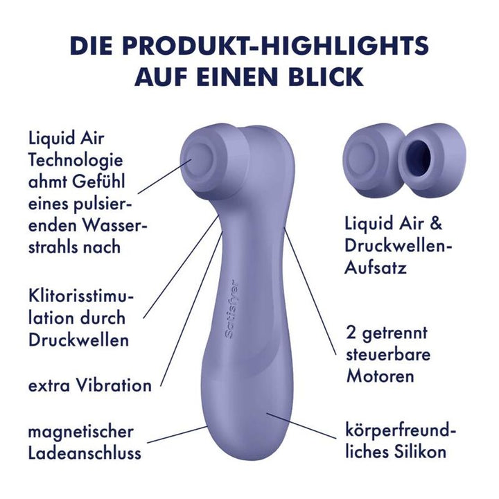 Estimulador Clitoriano Usb Sucção e Vibração Satisfyer Pro2 Gen3 Lilás