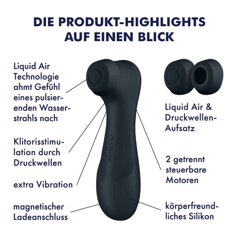 Estimulador Clitoriano Usb Sucção e Vibração Satisfyer Pro2 Gen3 Preto