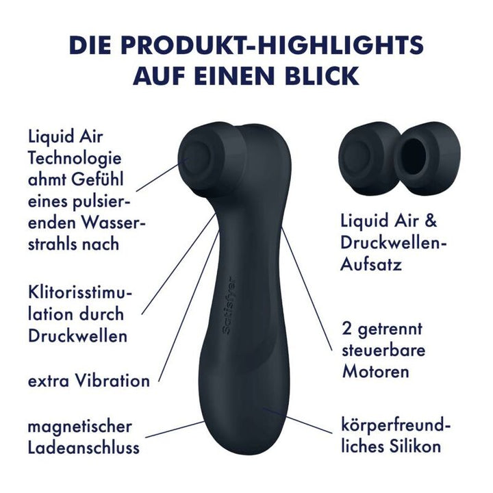 Estimulador Clitoriano Usb Sucção e Vibração Satisfyer Pro2 Gen3 Preto