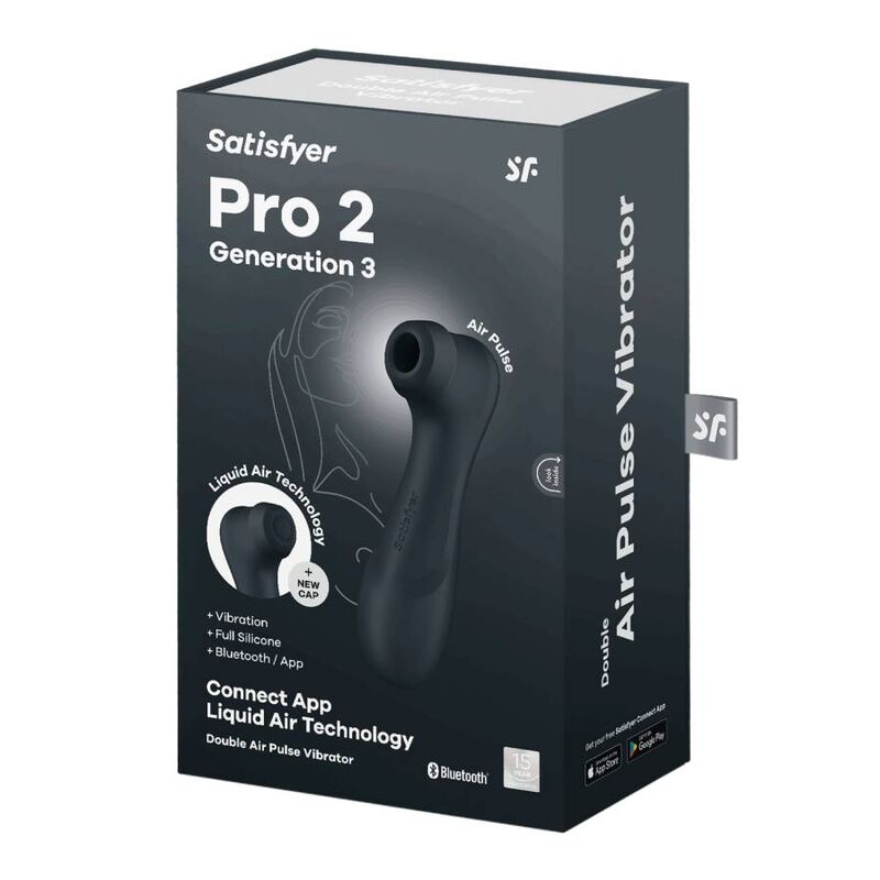 Estimulador Clitoriano Usb Sucção e Vibração Satisfyer Pro2 Gen3 Preto Controlo Remoto App