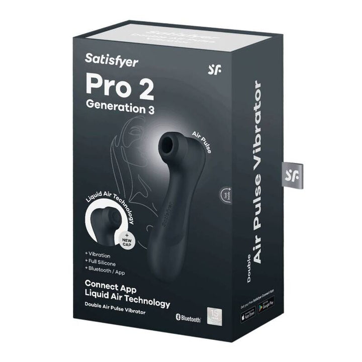Estimulador Clitoriano Usb Sucção e Vibração Satisfyer Pro2 Gen3 Preto Controlo Remoto App