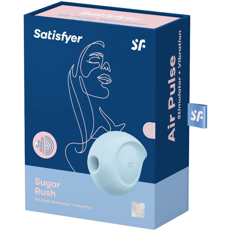 Estimulador Clitoriano Usb Sucção e Vibração Satisfyer Sugar Rush Azul