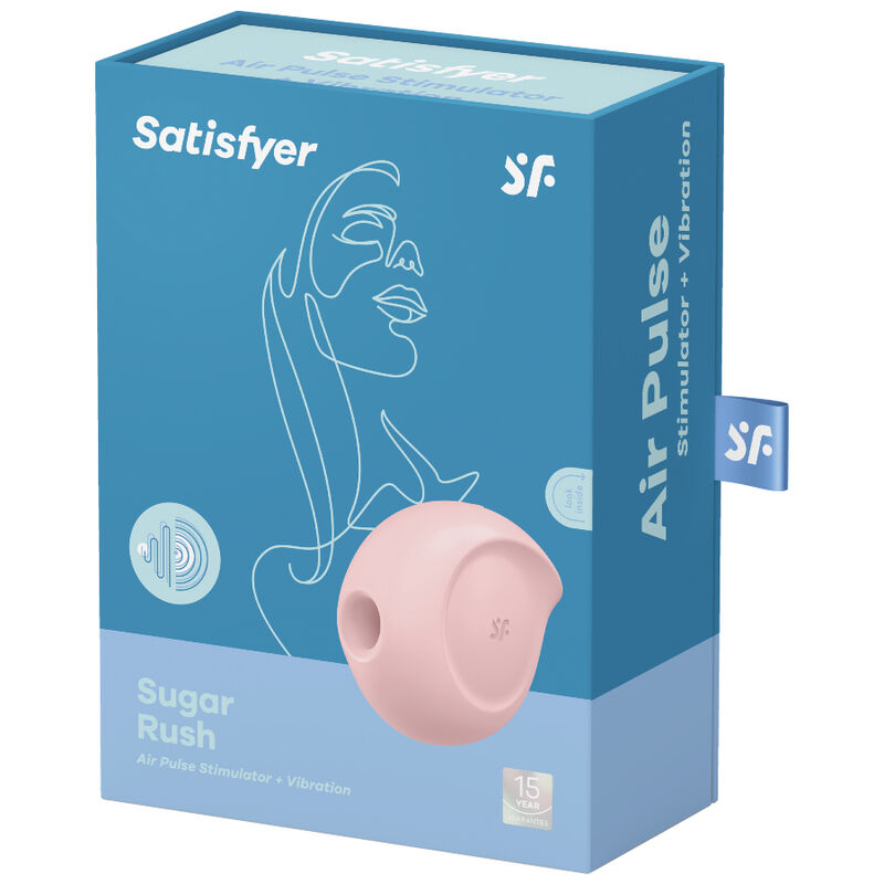 Estimulador Clitoriano Usb Sucção e Vibração Satisfyer Sugar Rush Rosa