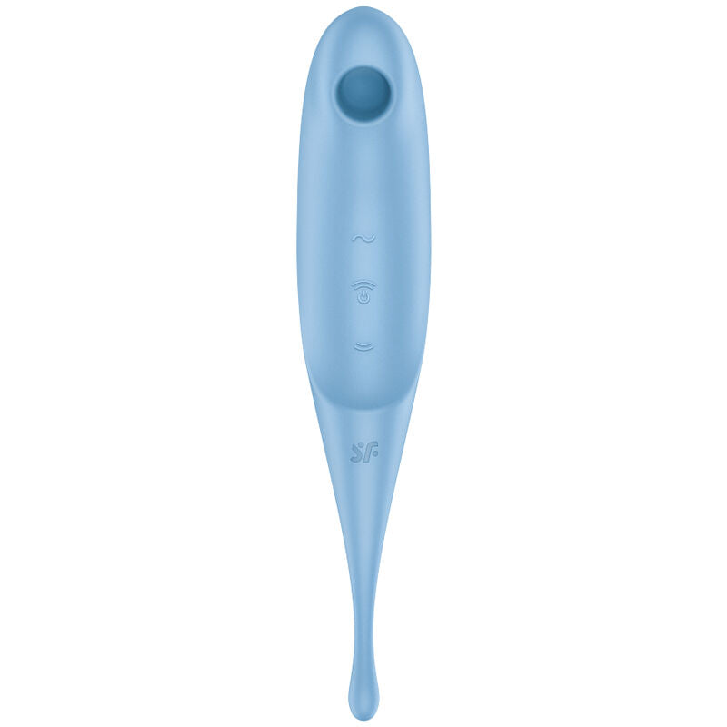 Estimulador Clitoriano Usb Sucção e Vibração Satisfyer Twirling Pro Azul