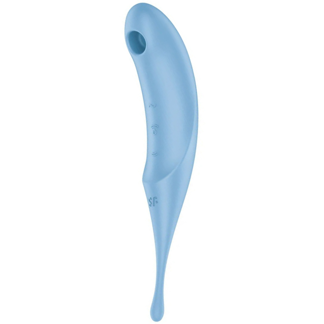 Estimulador Clitoriano Usb Sucção e Vibração Satisfyer Twirling Pro Azul
