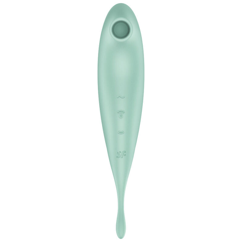 Estimulador Clitoriano Usb Sucção e Vibração Satisfyer Twirling Pro+ Verde Controlo Remoto App