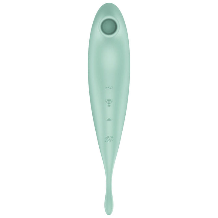 Estimulador Clitoriano Usb Sucção e Vibração Satisfyer Twirling Pro+ Verde Controlo Remoto App