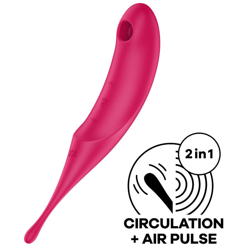 Estimulador Clitoriano Usb Sucção e Vibração Satisfyer Twirling Pro Vermelho